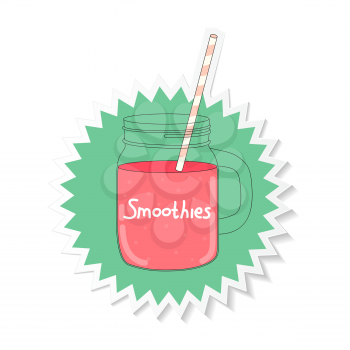 Fresh Smoothie. Healthy Food. Vector Illustration EPS10
