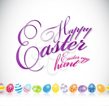 Colored Happy Easter Spring Background Illustration EPS10