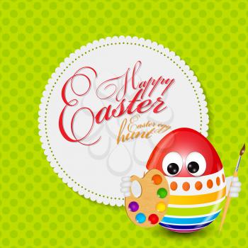 Colored Happy Easter Spring Background Illustration EPS10
