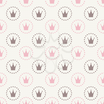 Princess Seamless Pattern Background Vector Illustration EPS10