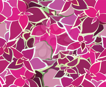 Bouquet Beautiful Pink Flower. Seamless Pattern. Vector Illustration. EPS10