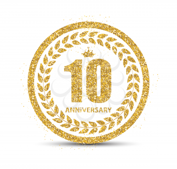 Template 10 Years Anniversary Vector Illustration EPS10