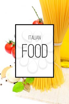 Italian Food Poster Background Illustration