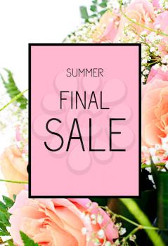 Final Summer Sale Poster flower Background Illustration