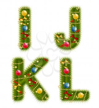 Abstract beauty Christmas and New Year Abc. Vector  Illustration EPS10