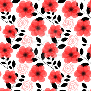 Floral Seamless Pattern Background Vector Illustration EPS10