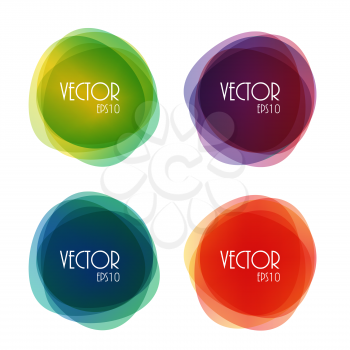 Set of Round Circle Colorful Vector Shapes EPS10
