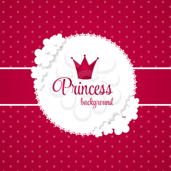 Princess Crown  Background Vector Illustration. EPS10