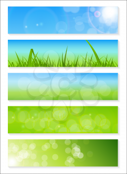 Natural Sunny Backgroundc Banner Vector Illustration EPS10