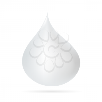 White Water Drop  Vector Illustration. Isolated. EPS10