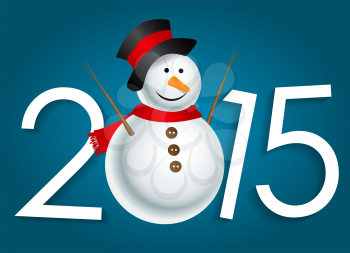 New Year 2015. Christmas Background Vector Illustration EPS10