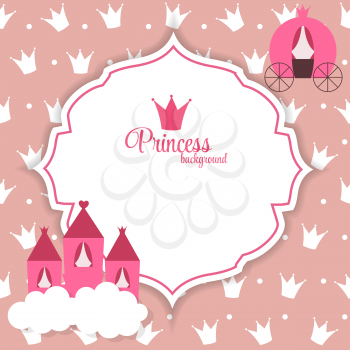 Pink Princess Abstract  Background Vector Illustration. EPS10