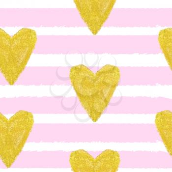 Abstract Hand Drawn Heart Love Seamless pattern Background Vector Illustration EPS10
