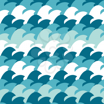 Abstract Simple Wave Seamless Pattern Background Vector Illustration EPS10