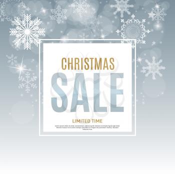 Christmas and New Year Sale Background, Discount Coupon Template. Vector Illustration eps10