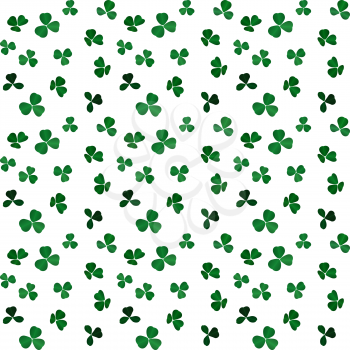 Naturalistic colorful Seamless pattern of green clover. Vector Illustration. EPS10