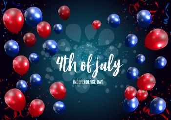 Independence Day in USA Background. Can Be Used as Banner or Poster. Vector Illustration EPS10