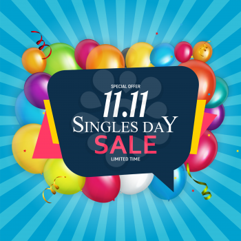 November 11 Singles Day Sale. Vector Illustration EPS10