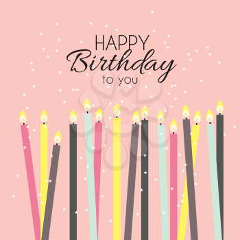 Birthday Background with Candles. Vector Illustration EPS10