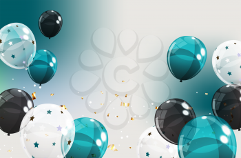 Abstract Holiday Background with Balloons. Can be used for advertisment, promotion and birthday card or invitation. Vector Illustration EPS10