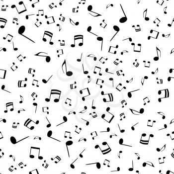 Musical notes Seamless Pattern Background. Vector Illustration. EPS10