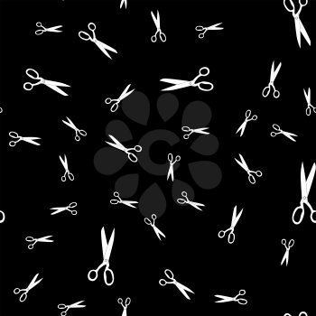 Scissors silhouette Seamless Pattern Background. Vector Illustration EPS10