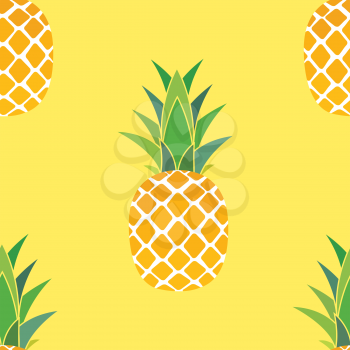 Pineapple Seamless Pattern Background. Vector Illustration EPS10