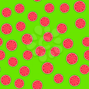 Watermelon SEamless Pattern Background Template. Vector Illustration EPS10