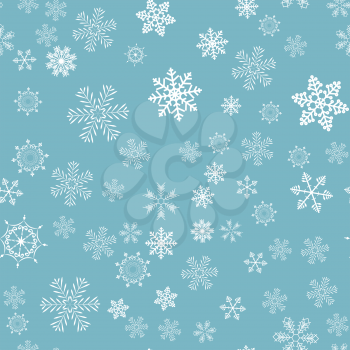 Abstract Winter Design Seamless Pattern Background with Snowflakes for Christmas and New Year Poster. Vector Illustration EPS10