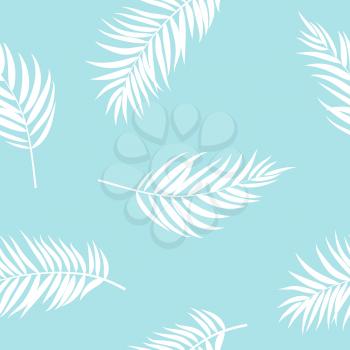 Beautifil Palm Tree Leaf  Silhouette Seamless Pattern Background Vector Illustration EPS10
