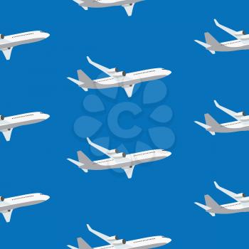 Aircraft, airplane, plane flying vector seamless travel transport background. Vector Illustration EPS10