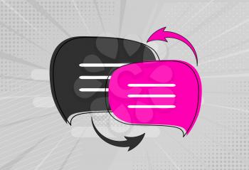 Language translation icon concept with speech bubble. Vector Illustration EPS10