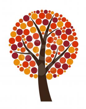 Abstract Vector Autumn Tree Illustration EPS10