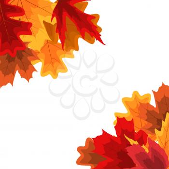 Autumn Natural Leaves Background. Vector Illustration EPS10 EPS10