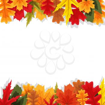 Autumn Natural Leaves Background. Vector Illustration EPS10
