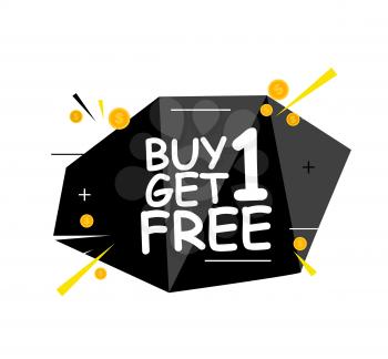 Buy 1 Get 1 Free sale banner template. Offer promotion for retail. Vector Illustration EPS10