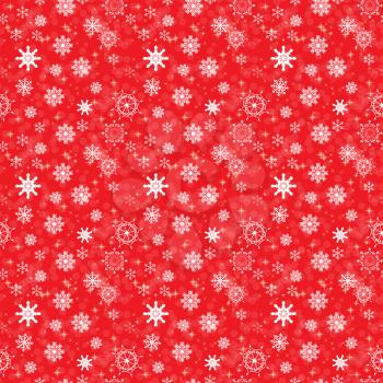 Abstract Beauty Christmas and New Year Background with Snow and Snowflakes. seamless pattern. Vector Illustration. EPS10
