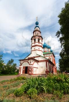Korsun church in Uglich, day light, positive key, outdoors shot