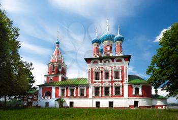 Temple of Tsarevich Dmitry on the Blood of Uglich city, day lighting, positive key