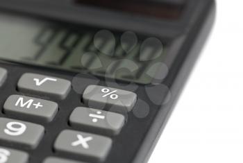 Keys of the calculator, close-up, stodio shot