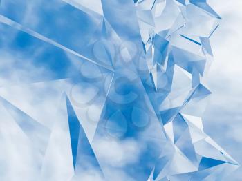 Blue abstract geometric background with polygon surface