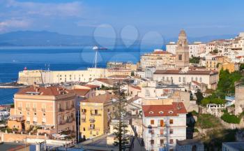 Cityscape of old Gaeta town in summertime, Italy