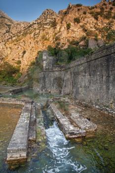 Old stone fortress of ancient town Kotor, Montenegro