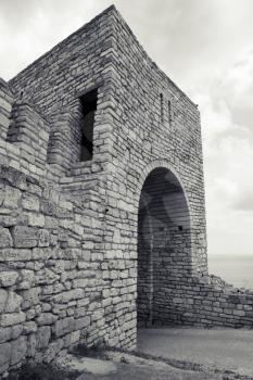 Ancient fortress on Kaliakra headland, Bulgaria, Black Sea Coast