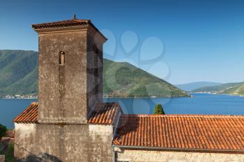 Ancient Orthodox Church in Perast town. Bay of Kotor