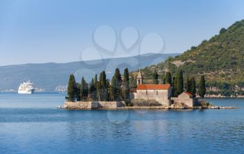 Bay of Kotor. Small island with Monastery