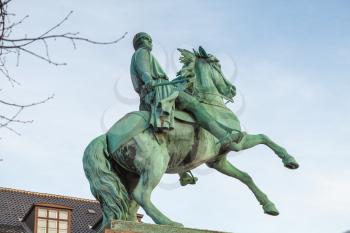 Equestrian statue of Absalon. Hoejbro Plads, Copenhagen, Denmark