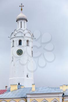 Evfimievskaya bell tower of the Sergievskaya church, Veliky Novgorod, Russia. It was built in 1463