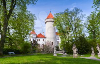 Konopiste castle. It was established in the 1280s and renovated between 1889 and 1894 by the architect Josef Mocker into a luxurious residence for Archduke Franz Ferdinand of Austria
