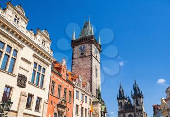 The Old Town Hall in sunny day, Prague, Czech Republic